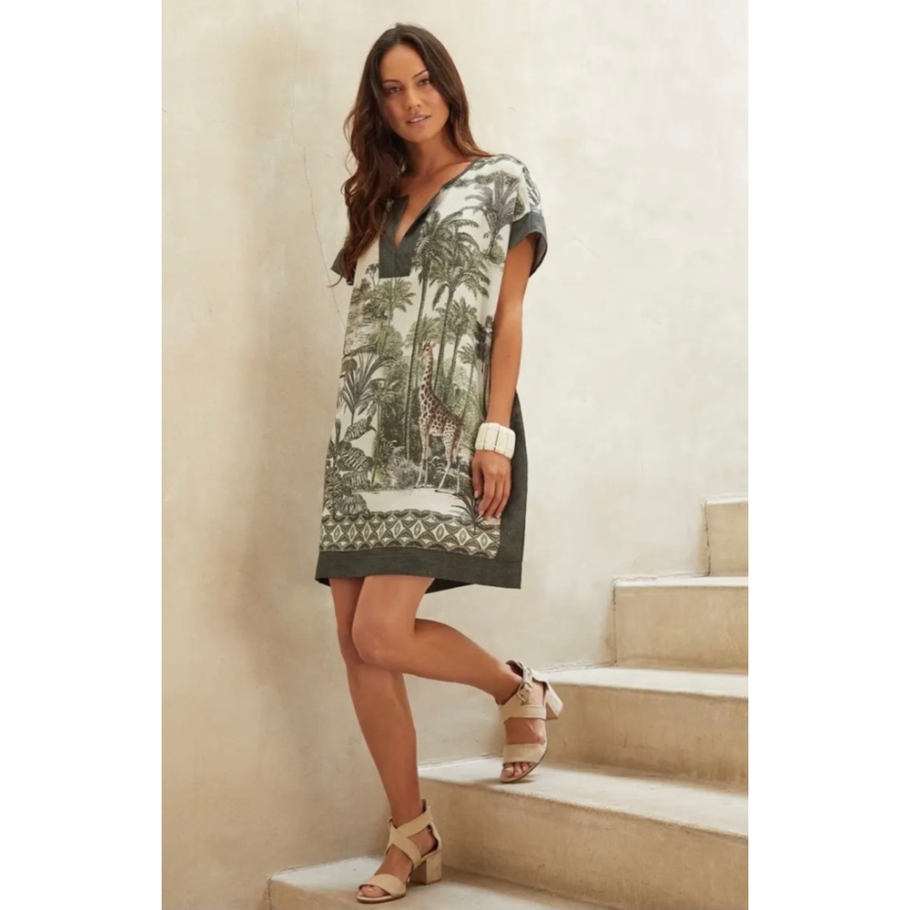 Karen Kane | Safari Print Poncho Shift Dress